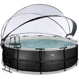 Exit Toys Black Leather pool ø450x122cm with dome. [Levering: 4-5 dage]